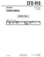 Preview for 41 page of Sony CFD-910 Service Manual