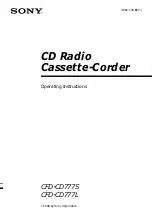 Preview for 1 page of Sony CFD-CD777L Operating Instructions Manual