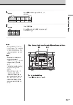 Preview for 13 page of Sony CFD-CD777S MK2 Operating Instructions Manual