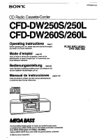 Sony CFD-DW250L Operating Instructions Manual preview