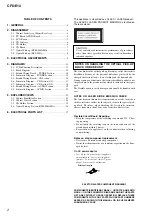 Preview for 2 page of Sony CFD-E10 Marketing Service Manual