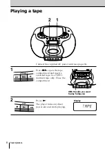 Предварительный просмотр 8 страницы Sony CFD-E55 Operating Instructions  (primary manual) Operating Instructions Manual