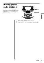 Предварительный просмотр 19 страницы Sony CFD-E55 Operating Instructions  (primary manual) Operating Instructions Manual