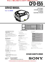 Sony CFD-E55 Operating Instructions  (primary manual) Service Manual предпросмотр