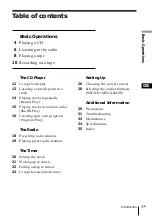 Preview for 3 page of Sony CFD-E55L Operating Instructions Manual