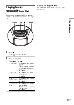 Предварительный просмотр 13 страницы Sony CFD-E90L Operating Instructions Manual