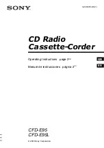 Sony CFD-E95 - Cd Radio Cassette-corder Operating Instructions Manual предпросмотр