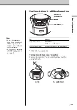 Предварительный просмотр 7 страницы Sony CFD-E95 - Cd Radio Cassette-corder Operating Instructions Manual