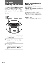 Предварительный просмотр 16 страницы Sony CFD-E95 - Cd Radio Cassette-corder Operating Instructions Manual