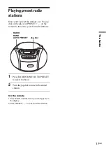 Preview for 17 page of Sony CFD-E95 - Cd Radio Cassette-corder Operating Instructions Manual