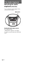 Preview for 18 page of Sony CFD-E95 - Cd Radio Cassette-corder Operating Instructions Manual