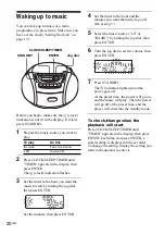 Preview for 20 page of Sony CFD-E95 - Cd Radio Cassette-corder Operating Instructions Manual