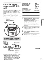 Preview for 25 page of Sony CFD-E95 - Cd Radio Cassette-corder Operating Instructions Manual