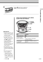 Preview for 43 page of Sony CFD-E95 - Cd Radio Cassette-corder Operating Instructions Manual