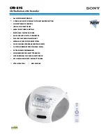 Preview for 1 page of Sony CFD-E95 - Cd Radio Cassette-corder Specifications