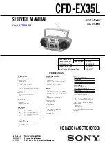 Предварительный просмотр 1 страницы Sony CFD-EX35L Service Manual