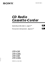 Preview for 1 page of Sony CFD-G30 - Cd Radio Cassette-corder Operating Instructions Manual