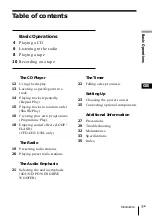 Preview for 3 page of Sony CFD-G30 - Cd Radio Cassette-corder Operating Instructions Manual