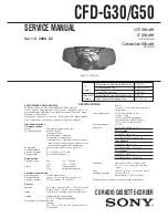 Sony CFD-G30 - Cd Radio Cassette-corder Service Manual preview