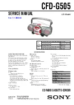 Preview for 1 page of Sony CFD G505 - Xplod Boombox Service Manual