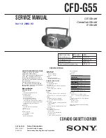 Preview for 1 page of Sony CFD-G55 - Cd Radio Cassette-corder Service Manual