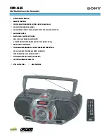 Sony CFD-G55 - Cd Radio Cassette-corder Specifications preview