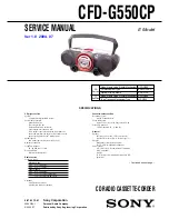 Sony CFD-G550CP Service Manual предпросмотр