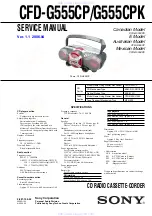 Preview for 1 page of Sony CFD-G555CP Service Manual