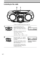 Предварительный просмотр 6 страницы Sony CFD-G70 - Cd Radio Cassette-corder Operating Instructions Manual