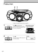 Предварительный просмотр 8 страницы Sony CFD-G70 - Cd Radio Cassette-corder Operating Instructions Manual