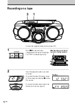 Предварительный просмотр 10 страницы Sony CFD-G70 - Cd Radio Cassette-corder Operating Instructions Manual