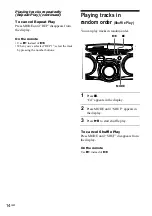 Предварительный просмотр 14 страницы Sony CFD-G70 - Cd Radio Cassette-corder Operating Instructions Manual