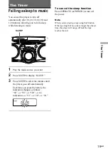 Предварительный просмотр 19 страницы Sony CFD-G70 - Cd Radio Cassette-corder Operating Instructions Manual