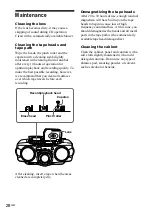 Предварительный просмотр 28 страницы Sony CFD-G70 - Cd Radio Cassette-corder Operating Instructions Manual