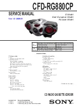 Preview for 1 page of Sony CFD-RG880CP Service Manual