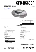 Preview for 1 page of Sony CFD-RS60CP Service Manual