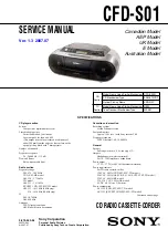 Sony CFD-S01 Service Manual предпросмотр