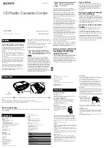 Sony CFD-S05 Operating Instructions preview