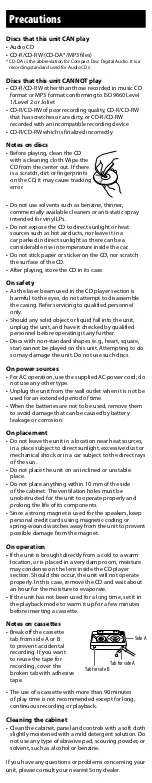 Preview for 12 page of Sony CFD-S07CP User Manual