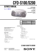 Preview for 1 page of Sony CFD-S100 Service Manual