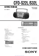 Предварительный просмотр 1 страницы Sony CFD-S22L Service Manual