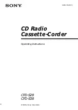 Sony CFD-S28 - Cd Radio Cassette-corder Operating Instructions Manual preview