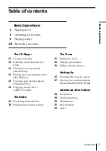 Preview for 3 page of Sony CFD-S28 - Cd Radio Cassette-corder Operating Instructions Manual