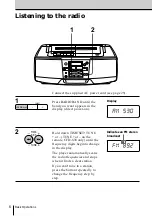 Preview for 6 page of Sony CFD-S28 - Cd Radio Cassette-corder Operating Instructions Manual