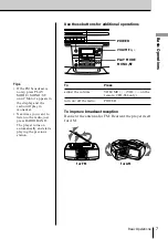 Preview for 7 page of Sony CFD-S28 - Cd Radio Cassette-corder Operating Instructions Manual