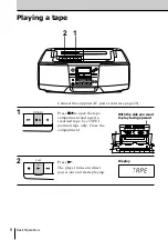 Preview for 8 page of Sony CFD-S28 - Cd Radio Cassette-corder Operating Instructions Manual