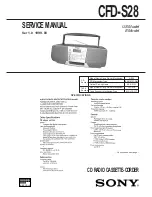 Sony CFD-S28 - Cd Radio Cassette-corder Service Manual preview