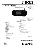 Sony CFD-S33 - Cd Boombox Service Manual preview