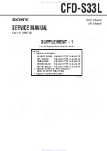 Preview for 33 page of Sony CFD-S33L Service Manual