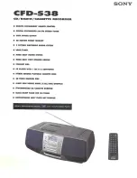 Sony CFD-S38 - Cd Radio Cassette-corder Specifications preview